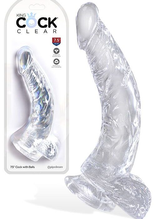 clear dildo with balls