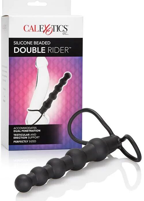 silicone beaded double rider dildo for sale